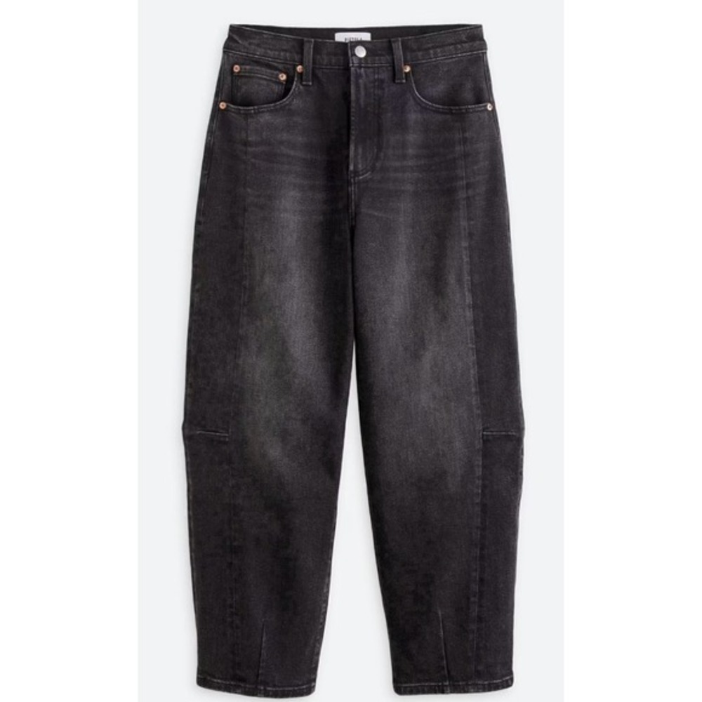 Pistola Eli High Rise Arched Leg Jeans Dark‎ Midnight Black 30 NWT
